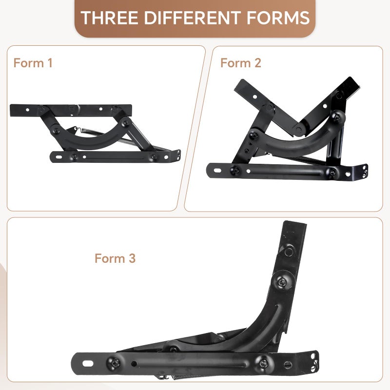 NATGAI Sofa Couches Bed DIY Adjustable Spring Mechanism Futon Hinge Hardware Triple Click Hinge Hardware for Sleeper Sofa Bed Furniture - Image 5